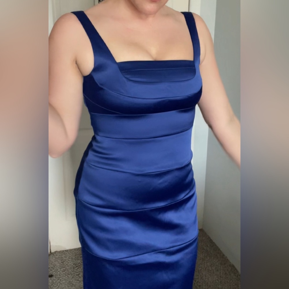 Dressbarn Satin blue Dress